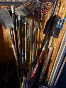 lot 1252 image: Yard Tools, Holder & Sprayer-- ShopEW