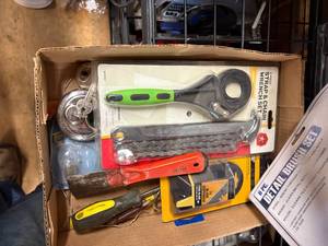 lot 1120 image: Wire Brushes, Strap & Chain, Wrenches & Miscellaneous-- WW