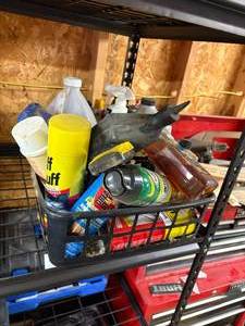 lot 1132 image: Garage Cleaners, Oils & Miscellaneous-- Shop