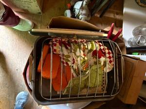 lot 1162 image: Box of Pans & Pot Holders-- WW