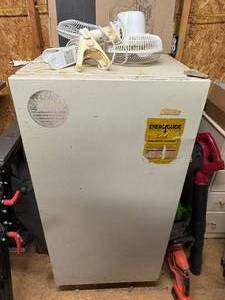 lot 1215 image: Two (2) Fans & Upright Freezer (Not Tested)-- ShopEW