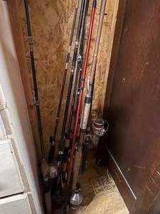 lot 1223 image: (8) Miscellaneous Fishing Poles & Reels-- ShopEW