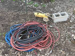 lot 1267 image: Tractor Sprinkler, Block & Garden Hoses-- S