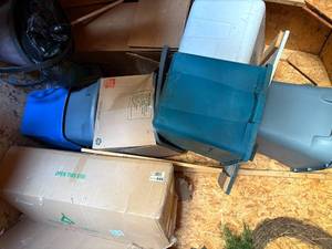lot 1277 image: Pile of Totes & Christmas Decor-- S