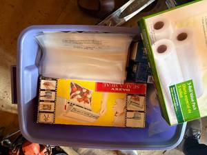 lot 1279 image: Tote of Food Saver Seal and Seal Bags-- S