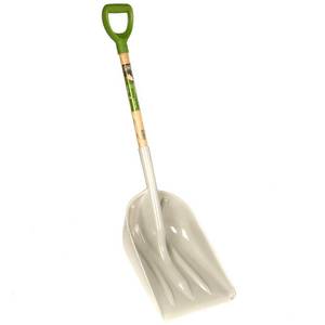 lot 12022 image: AMES 46-Inch Poly Scoop with Hardwood Handle and Ergonomic D-Grip, Ideal for Garden Care, Landscaping, Moving Shavings or Grain, Farming Tasks, and Heavy-Duty Yard Work
