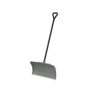 lot 30004 image: Suncast 27 Steel Core Snow Pusher with Galvanized Wear Strip, D-Grip Handle, Heavy-Duty Snow Removal Tool for Effortless Clearing