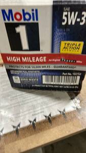 lot 30036 image: Mobil 1 5W-30 High Mileage Motor Oil 6-Quart Pack