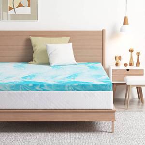 lot 61975 image: EGO Topper 2 Inch King Memory Foam Mattress Topper, Gel Foam Mattress Topper for Pressure Relief, Ventilated Design Bed Topper in a Box, CertiPUR-US Certified, 76�80, Medium
