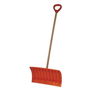 lot 61982 image: Bigfoot 21 Poly Pusher Snow Shovel - Wooden Handle