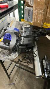 lot 71155 image: Shark rocket vacuum and 2-Speed Brush Headlights, Nordic Blue, powers on with brush roller spinning used