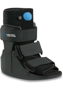lot 72296 image: United Ortho USA14115 Short Air Cam Walker Fracture Boot, Medium, Black