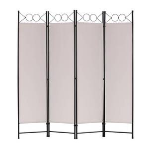 lot 72306 image: FDW 4 Panel Room Divider and Folding Portable Partition Screen, 6FT Wall Divider Screen for Dorm Bedroom Office, Sand