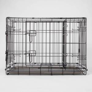 lot 72313 image: Wire Collapsible Dog Crate - L - Black - Boots & Barkley