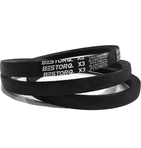 lot 72318 image: BESTORQ C255 V-Belt, Classic Wrapped Rubber X3 V-Belt, Black, 257.2 Outside Circumference x .87 Width x .57 Height