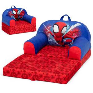 lot 72325 image: Delta Children - Spidey and His Amazing Friends Cozee Buddy Flip-Out Kids Chair, Red