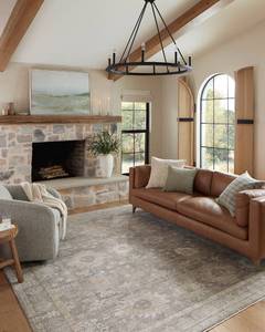 lot 72327 image: Loloi Magnolia Home by Joanna Gaines Millie Collection MIE-05 StoneNatural 2-3 x 3-10, .25 Pile Height, Accent Rug