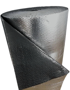 lot 31426 image: Reflective Black  Silver FOIL Double Bubble Foil Insulation Roll 4X50 200SF R8