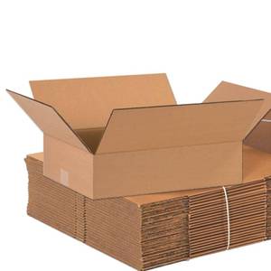 lot 31430 image: BOX USA Shipping Boxes Flat 16L x 12W x 4H 25-Pack - Corrugated Cardboard Box for Moving, Mailing, Packing, Packaging and Storage