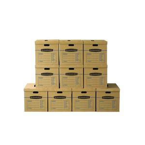 lot 31439 image: Bankers Box Large Classic Moving Box 10 Pack, Reinforced Handles, Tape-Free Assembly, Box with Lid, 21-in x 17-in x 17-in (7718202)