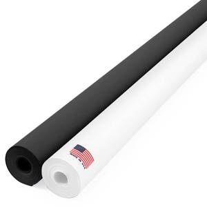 lot 31455 image: Paclord 48 x 1200 (100 ft) Black and White Kraft Paper Roll Set  45 lb Thickness, Made in The USA Ideal for School Projects, Bulletin Boards, Gift Wrapping, Packing, and Moving