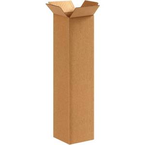 lot 31461 image: BOX USA 4x4x16 Tall Corrugated Boxes, Tall, 4L x 4W x 16H, Pack of 25  Shipping, Packaging, Moving, Storage Box for Home or Business, Strong Wholesale Bulk Boxes