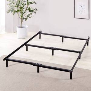 lot 32845 image: ZINUS Compack Metal Bed Frame, 7 Inch Support Bed Frame for Box Spring and Mattress Set, Black, California King