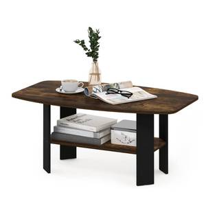 lot 32848 image: Furinno Simple Design Coffee Table, Amber PineBlack
