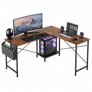 lot 32853 image: Sagenest L Shaped Desk, 50 Inch Reversible Computer Desk Corner Gaming Table with CPU Stand & Storage Bag, Sturdy Metal Frame PC Workstation for Home Office