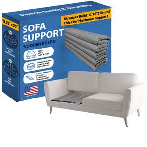 lot 32861 image: Greaton, Heavy Duty Couch Support Board, 19.25 x 23 Extra Thick Wood Base to Fix Sagging Seats, Reinforced Under Cushion Panel for Sofas, Chairs & Loveseats, Furniture Seat Saver, Easy Installation