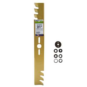 lot 10010 image: Maxpower 331981B 21-Inch Universal Gold Metal Mulching Lawn Mower Blade