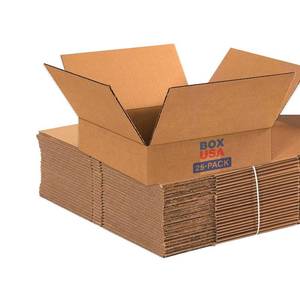 lot 10019 image: BOX USA 12 x 12 x 3 Corrugated Cardboard Boxes, Flat 12L x 12W x 3H, Pack of 25  Shipping, Packaging, Moving, Storage Box for Home or Business, Strong Wholesale Bulk Boxes