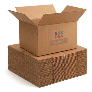 lot 11006 image: BOX USA Shipping Boxes Small 12L x 8W x 6H (25-Pack) - Corrugated Cardboard Box for Moving, Mailing, Packing, Packaging and Storage
