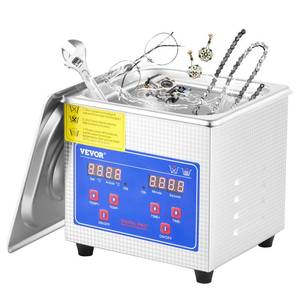lot 11007 image: VEVOR 1.3L Professional Ultrasonic Industrial Cleaner with Digital Timer 40kHz Excellent Ultrasonic Cleaning Machine 110V for Jewelry Watch Ring Coin Diamond Eyeglasses Small Parts Cleaning