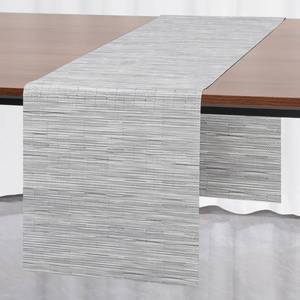 lot 17260 image: Myir JUN Table Runner, Vinyl Table Runner Indoor Arbitrarily Cropped Runner for Table Heatproof for Home Party (Silver, 12 x 94 inch) - Retail $19
