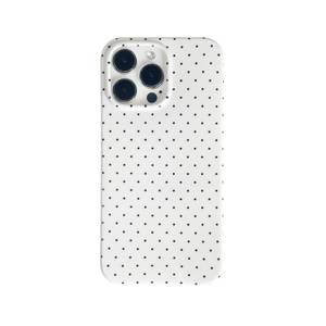 lot 17264 image: Reezaddin White Tiny Polka Dot Phone Case for iPhone 14 Pro Max Cute Retro Chic Trendy Classy Boho Pattern Slim Soft Protective Girls Women Cover(White Tiny Polkadot,i14ProMax 6.7inch) - Retail $10