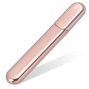 lot 17273 image: MiDenso Premium Glass Nail File with Case, Crystal Diamond Salon Best Beauty Nail Buffer for Natural and Acrylic Nails Christmas Gift for Woman and Man,Apricot - Retail $6