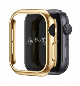 lot 17285 image: My Pretty Strap Glossy XOXO Apple Watch Bumper Case - Touch-Friendly Open Face Design- No Screen Fogging- Compatible with Series 1-11, SE & Ultra 3840414244454649mm - Retail $18