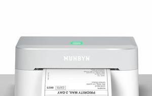 MUNBYN Bluetooth Thermal Label Printer RW403B, Wireless 4x6 Shipping Label Printer for Small Business, Compatible with Android, iPhone, Windows, Mac, Chromebook, Print Width 1.57\"-4.25\" (Grey) - Retail: $120