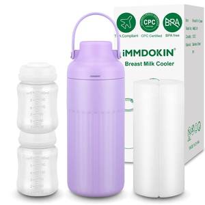 lot 17323 image: Pre Owned Compact Breast Milk Cooler Bottle, 12oz Portable Breastmilk Cooler with 2 Storage Bottles, 30H Cold Storage Breast Milk Chiller for Travel & Outdoor Use, Leakproof Reusable for Breastfeeding Moms - Retail $27