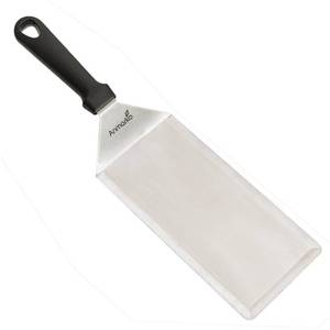 lot 17327 image: Big Metal Griddle Spatula - Grill spatula 4 x 8 in Large Burger Smasher Hamburger Turner Scraper - Pancake Flipper - Great for BBQ Grill and Flat Top Griddle - Commercial Grade - Retail $13