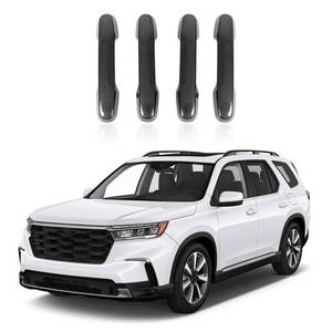 lot 17362 image: HIRUFAIT Car Exterior Door Handle Cover Protector for Honda Pilot 2023 2024 2025 Honda Passport 2026 Accessories, ABS Auto Outside Door Handle Decorative Cover Trim, 4PCS (Carbon Fiber Pattern) - Retail $24