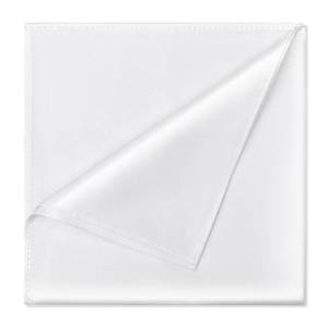 lot 17378 image: Satin Pocket Square for Men, Vegan Silk Suit Handkerchief - White - Retail $6