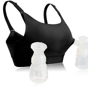 lot 17392 image: Hands Free Pumping Bra Hands-Free Breast Pump Bra Nursing Bras for Pumping Adjustable Breast-Pumps Holding and Nursing Bra,Black,X-Large - Retail $20