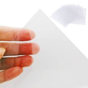 lot 17398 image: BANLTRE 15 Pieces 4 mil Transparency Blank Template Material Stencils Mylar for Cutting Paper Clear Sheet 12 � 12 inch (15-4 mil) - Retail $7
