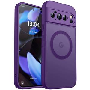lot 17401 image: CANSHN Magnetic for Google Pixel 10 Pro XL Case(6.8 Inch), Upgraded Full Camera Protection Compatible with Magsafe Translucent Matte Shockproof Protective Phone Cover, Deep Purple - Retail $17