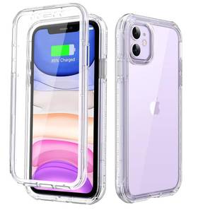 lot 17405 image: Lifedance New for iPhone 11 Case, Full-Body Rugged Protective Case with Built-in Screen Protector, 10 FT Military Grade Drop Protection Heavy Duty Shockproof Phone Case for iPhone 11, Clear - Retail $13