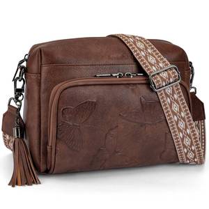 lot 17443 image: KITEVIUN Vegan Leather Crossbody Bags for Women Butterfly Crossbody Purses Lightweight Womens Shoulder Handbag with Tassel