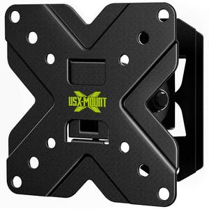 lot 17445 image: USX MOUNT Small TV Wall Mount Monitor Bracket  RV TV Mount  with Swivel and Tilt VESA Wall Mount for 10-26 27 32 inch LED OLED TVs and Monitors - VESA Size Up to 100x100mm and 22lb Capacity-XMS002 - Retail $15