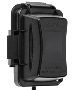 lot 17453 image: Bates- Outdoor Outlet Cover Weatherproof, Black 1-Gang Outdoor Electrical Outlet Cover Box with Mounting Hardware, HorizontalVertical Use - Retail $13